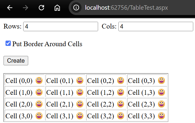 Dynamic Table Output 2